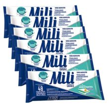 Toalha Umedecida Mili Vita/ Lenço Umedecido Uso Adulto  6 Pacotes c/ 40 unidades (Total 240 Toalhas)