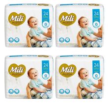 Fralda Descartável Mili Love Care - Premium  Tam: G    4 Pacotes c/  24 (total: 96 Fraldas)
