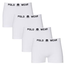 Kit 4 Cuecas Boxer Polo Wear Basic Infantil