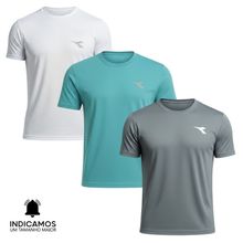 Kit 3 Camisetas Diadora Small Logo Masculina