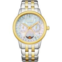 Relógio Citizen Feminino Ref: Fd0004-51d Solar Bicolor Multifunção Eco-Drive