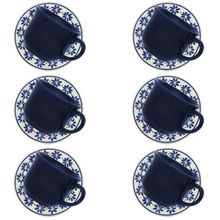 Xícara de chá com Pires Donna Margaridas 200ml 6 Unidades - Biona 149858