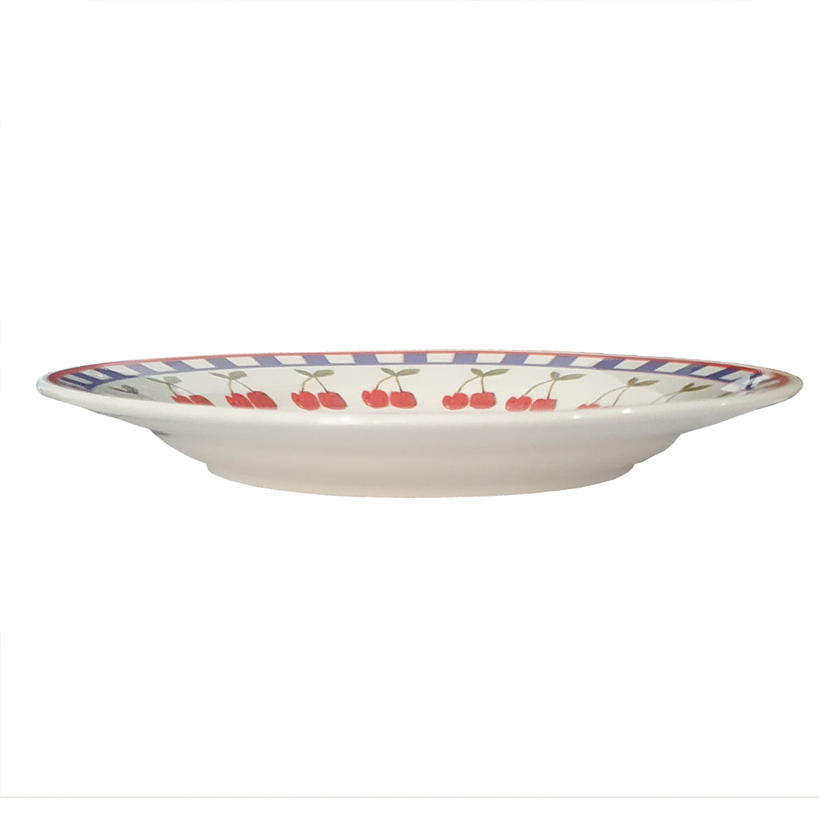 Prato Raso de Cerâmica Donna Jardim de Cerejas 24cm 6 Unidades - Biona 149866