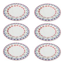 Prato Raso de Cerâmica Donna Jardim de Cerejas 24cm 6 Unidades - Biona 149866