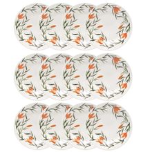 Prato de Sobremesa de Cerâmica Donna Lírios 18cm 12 Unidades - Biona 5410