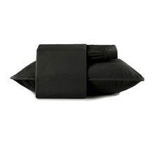 Jogo Cama Solteiro 3 Pcs Malha Algodão Preto Altenburg