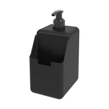 Dispenser para Detergente e Esponja 500ml - Preto Coza Single Multifuncional Cozinha / Saboneteira Banheiro Dispensador