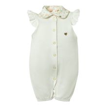 Macacão Bebê Menina Curto Gatinhos Off White com Botões -Hug