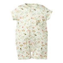 Macacão Bebê Menina Curto com Zíper Off White Gatinhos - Hug