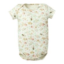 Body Bebê Curto Menina Estampado Off White Gatinhos - Hug