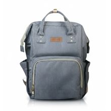 Mochila Maternidade Expansível Cinza Grande Espaço e Organização