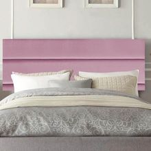 Painel Cabeceira Estofada Argentina 100cm Cama Box Solteiro Suede Rosa Bebe- Mabe Magazine