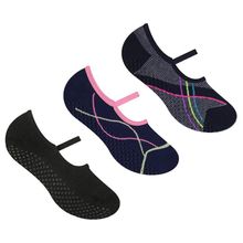 Kit 3 Pares de Meias Selene Sapatilha Antiderrapante Feminina