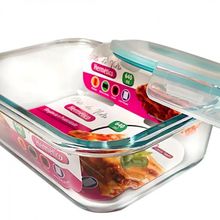 Pote De Vidro Retangular Hermetico Marmita 640 Ml - Mimo