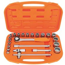 Maleta Com Soquetes Estriados E Acessórios 1/2 Milímetros 23 Peças Tramontina Pro