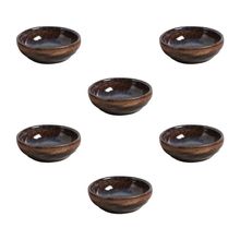 Conjunto de Ramequins Médios Porto Brasil Orgânico Titanium com 6 Peças 70ml - Azul