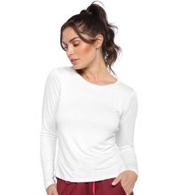 Blusa Rainha Casual Elastic Manga Longa Feminina