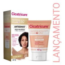 Cicatricure Protetor Solar Antissinais Fps50 Cor Média 40g