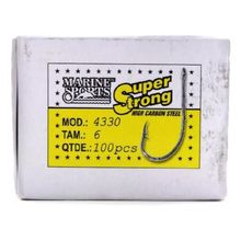 Anzol Nr 6 Marine Sports Strong 100 Pçs Peixe Couro Dourado