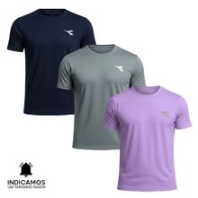 Kit 3 Camisetas Diadora Small Logo Masculina