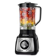 Liquidificador Mondial Turbo Inox L1200 BI Preto/Inox 1200W com 12 Velocidades