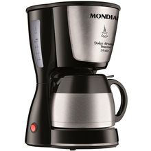 Cafeteira Elétrica Mondial Dolce Arome Thermo Inox C-33 JT 24 Xícaras - Preta