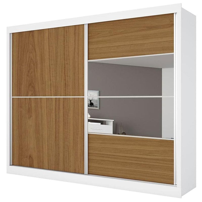 Guarda-Roupa Casal Móveis Europa Londres Flex com Espelho, 2