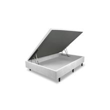 Base Box para Colchão de Casal MGA Lift Cotton com Baú e Pistão à Gás - 39x138x188cm