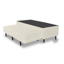 Base Box para Colchão Solteiro Itaflex Lyon com Cama Auxiliar 42x88x188 cm - Bege