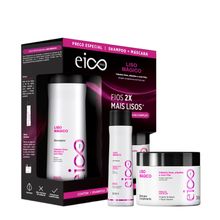 Kit Eico Pro Liso Mágico Sha 300ml + Másc 300ml