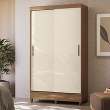 Guarda-roupa Santos Andirá Fit 2 Portas, 2 Gavetas com Cabideiro e Maleiro Solteiro – 106,6 cm de largura