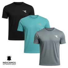 Kit 3 Camisetas Diadora Small Logo Masculina