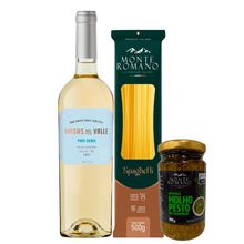 Kit Vinho Pinot Grigio + Massa e Pesto