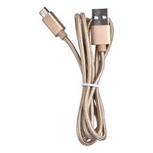 Cabo Carregador V8 Micro Usb Turbo Rápido Reforçado 1 Metro Dourado
