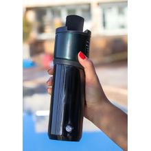 Garrafa Térmica Starbucks Stanley Preta Com Verde Brilhante 473 Ml