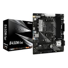 Placa Mãe Asrock B450m Ac 2.0 Soquete Amd Am4 Ryzen 4x Ddr4 - Preto