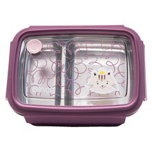 Bento Box Inox com Divisória Roxo Milky - Clingo