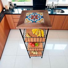 Fruteira Rústica de Ferro e Madeira  3 Andares Decorativos - lps02 - 3