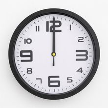 Relógio De Parede 20 x 4 cm - Preto e Branco - Quanhe