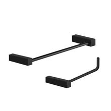 Kit Acessórios Para Banheiro Preto Fosco 2 Peças 2010tr