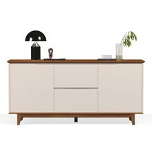 Buffet 2 Portas Flow Off White Com Freijo