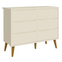 Cômoda 6 Gavetas Théo New Areia Fosco Com Madeira - Reller