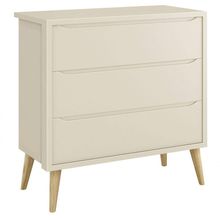 Cômoda Gaveteiro Théo New Areia Fosco Com Natural - Reller