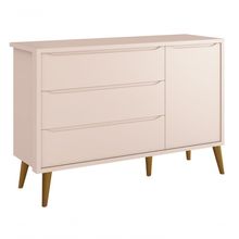 Cômoda Sapateira Théo New Rosa Fosco Com Madeira - Moveisaqui