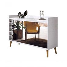 Buffet Com Adega Estilo Com Espelho Branco - Moveisaqui