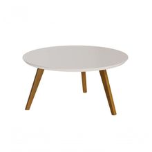 Mesa De Centro Classic Redonda Off White - Imcal Móveis