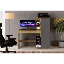 Escrivaninha Savana Com Porta Arte Móveis Cinamomo-grafite