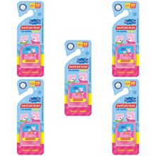 5 FIO DENTAL INFANTIL - PEPPA PIG - 20M - ROSA - DENTALCLEAN