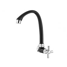 Torneira Tigre Cozinha Parede Alta Cross Preta 1/2-3/4 Bl