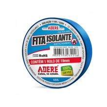 Fita Isolante Adere Colorida 19Mmx05M Azul c/6pçs